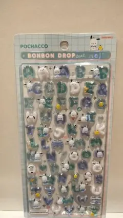 正規品　ポチャッコボンボンドロップシールmoji　サンリオ