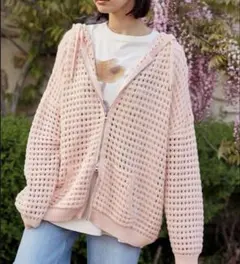 FARM FULL-ZIP SUMMER KNIT HOODIE