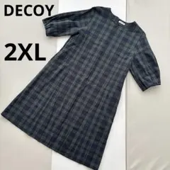 DECOY デコイ サッカーチェックワンピース トラッドチェック 2XL 3Lのサムネイル
