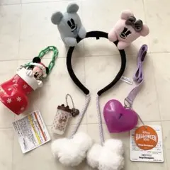 ディズニー　カチューシャ　スナックケース　キーチェーン　ペンダントライト