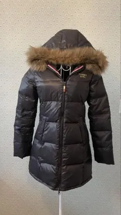 トミーガール ファー付きダウンジャケット S/P 黒