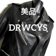 di28 DRWCYS ライダースジャケット 黒 やぎ革 レディースMサイズ相当のサムネイル