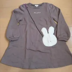 anyFAM ウサギポケット付き長袖ワンピース