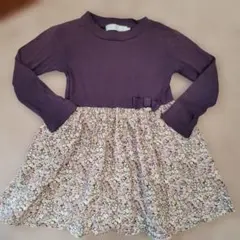 タルティーヌエショコラ　切り替えワンピース　110