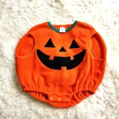 美品【70cm】ハロウィーン 着ぐるみ フリース 男の子 女の子 かぼちゃ