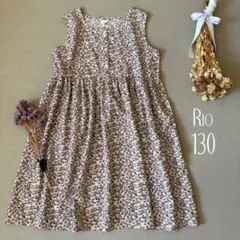 Rioリオ❁⃘ 透明感溢れた お花柄ワンピース130のサムネイル