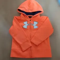 Under Armour オレンジ フルジップパーカー 100cm~