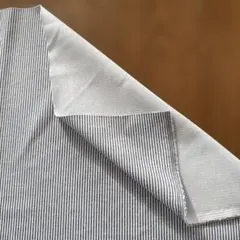 グレーストライプ　ストレッチはぎれ生地