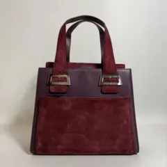 2512-15｜イヴサンローラン ハンドバッグ レザー スエード ボルドー