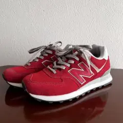 New Balance 574 レッド スニーカー　23.5cm