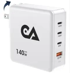 急速充電器 140W USB 4台同時 PSE認証済 折りたたみ式プラグ PD