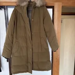 カーキ フード付きダウンジャケット　フォロー割り有り