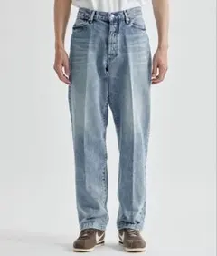 TANAKA JEAN TROUSERS BLEACH BLUE ジーンズ