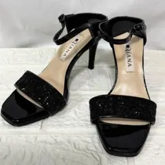 【美品】ダイアナ DIANA パンプス サンダル エナメル グリッター 22㎝