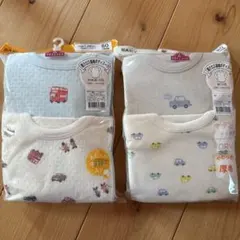 肩クロス長袖ボディスーツ　長袖　肌着　シャツ　ロンパース　綿　80