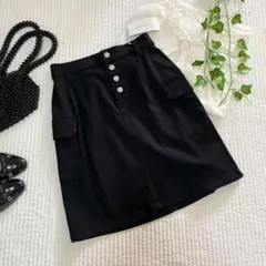 【新品タグ付✨Lサイズ】COLZA コルザ コットンミニスカート ブラック