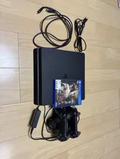 「PS4 CUH-2100 本体 コントローラー2個付き すぐ遊べるセット」