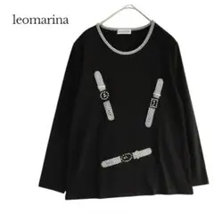 【leomarina／レオマリーナ】カットソー　七分袖　肩パット　ストレッチ