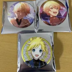 天馬司 プロセカ あんスタ コラボ グリッター缶バッジ 鏡音レン