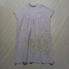 美品♡ミナペルホネン ananas ロングワンピース リネン 刺繍 黒 38 