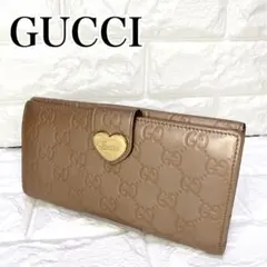 【格安】GUCCI グッチ 財布 ダブルホック ラブリーハート シマ GG