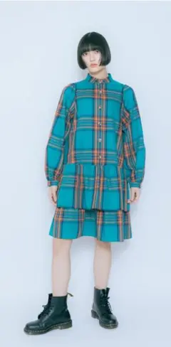 【新品】&エルシー　チェックミニワンピース