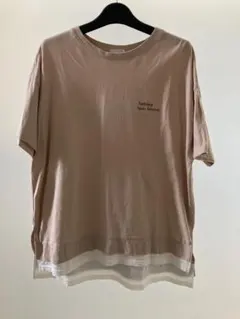 ハニーズ グラシア 重ね着風 半袖 チュニック オーバーTシャツ GLACIER