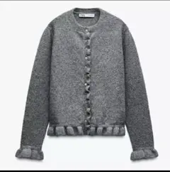 ZARA ザラ フリルニットカーディガン