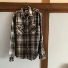 れ*わ様 チェック柄 長袖ネルシャツ