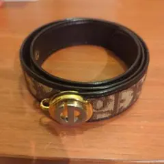 美品Christian DiorヴィンテージCDロゴバックルトロッター柄