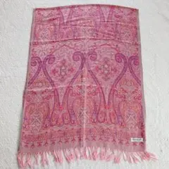 PASHMINA パシュミナ　ペイズリー柄ストール ピンク