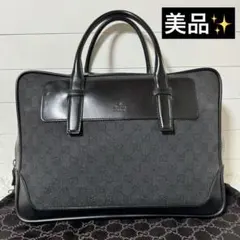 美品✨GUCCI グッチ　ビジネスバッグ　101666 ブラック　レザー