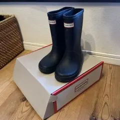 HUNTER KIDS FIRST CLASSIC ブラックレインブーツ