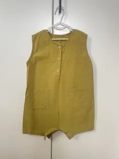 nozi ボタン付きロンパース 90 オリーブグリーン
