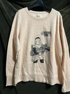 ドラゴンボール スウェット 古着 オレンジ ドラゴンボール 漫画 ブルマ 悟空