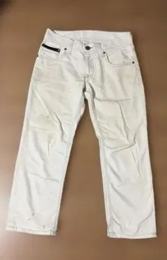 ホワイト クロップドパンツ ワークパンツのサムネイル