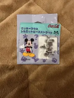 ミッキーマウス シルエットビーズストラップ