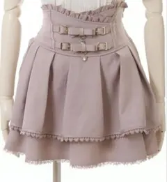 LIZLISA 2連リボンベルトスカパン　ピンク