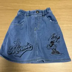 ベビードール　ミニーマウス プリント デニムスカート 130