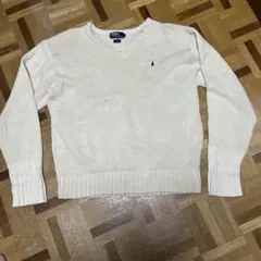 冬物　Polo by Ralph Lauren Vネック ニット ホワイト L