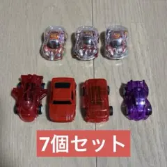 ミニカーセット 赤 透明 紫　プルバックカー　おもちゃ　こども　車　くるま