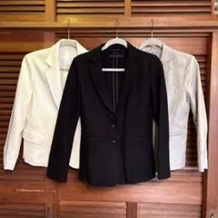 ❤️ユニクロ・WOOL COLLECTION 黒 テーラードジャケット おまけ2点