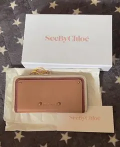 SEE BY CHLOE 長財布 MIYA チークオレンジ