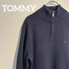 【美品】 TOMMY HILFIGERトミーヒルフィガー ハーフジップニット