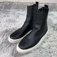 未使用級 ZARAザラ サイドゴアブーツ チェルシーブーツ 厚底 37 極美品 26.0cm】ZARA ザラ チェルシーブーツ サイドゴア ユニセックス
