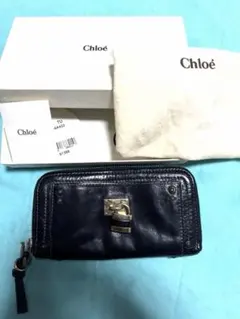 Chloe クロエ パディントン 長財布 ブラック レザー南京錠 鍵付き 希少 