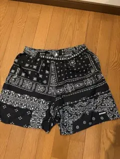 ブリストル バンダナ 黒 ショートパンツ Lサイズ F.C.Real Bristol（エフシーレアルブリストル） パンツ BANDANA NYLON