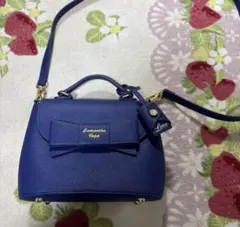 Samantha Vega ネイビー リボン ショルダーバッグ