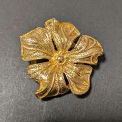 ゴールド花形スカーフクリップ　留め