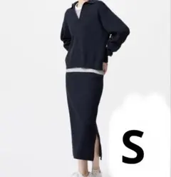 【新品タグ付】ユニクロ　スムースコットンブレンドスカート